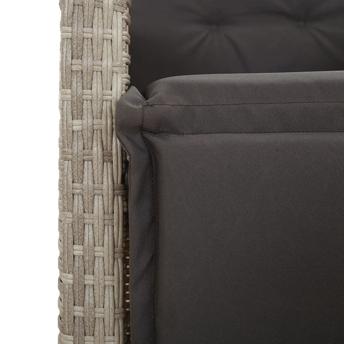 Sedie da Giardino Reclinabili 2 pz con Poggiapiedi Polyrattan