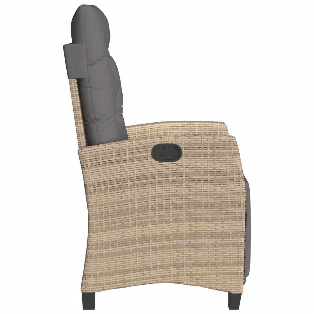 Set da Bistrò 3 pz con Cuscini Beige Misto in Polyrattan 365253
