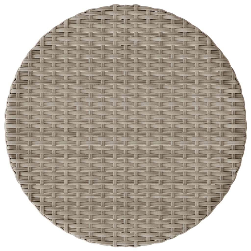 Set da Bistrò 3 pz con Cuscini Grigio Chiaro in Polyrattan 365254