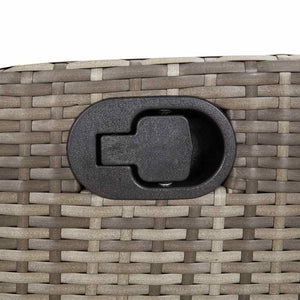 Sedia Reclinabile da Giardino con Cuscini Grigia in Polyrattan