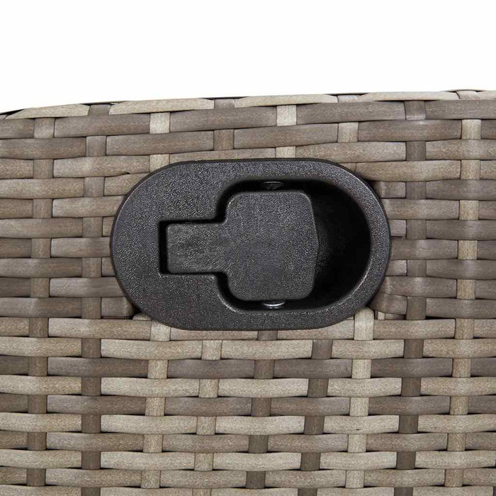 Sedia Reclinabile da Giardino con Cuscini Grigia in Polyrattan