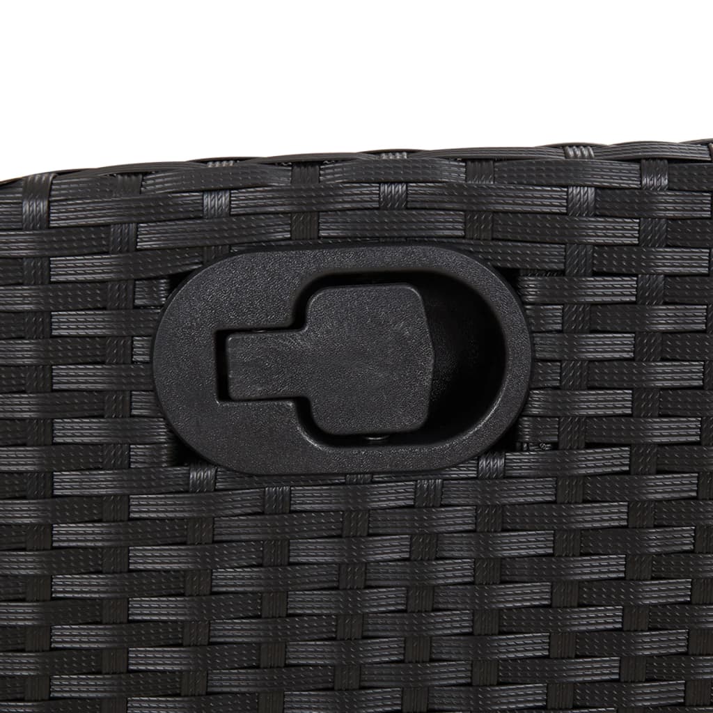 vidaXL Sedie Reclinabili da Giardino 2 pz con Cuscini Nero Polyrattan