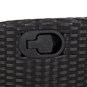 vidaXL Sedie Reclinabili da Giardino 2 pz con Cuscini Nero Polyrattan