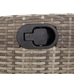 Sedie da Giardino Reclinabili 2 pz e Cuscini Grigio Polyrattan