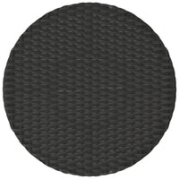 Set da Bistrò 3 pz con Cuscini Nero in Polyrattan 365273