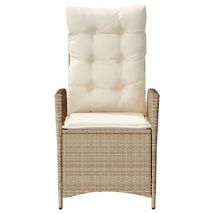 Set da Bistrò 3 pz con Cuscini Beige in Polyrattan 365276
