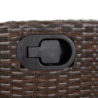 vidaXL Sedia Reclinabile Giardino con Poggiapiedi Marrone Polyrattan