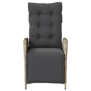 vidaXL Sedie da Giardino Reclinabili 2 pz con Poggiapiedi Polyrattan