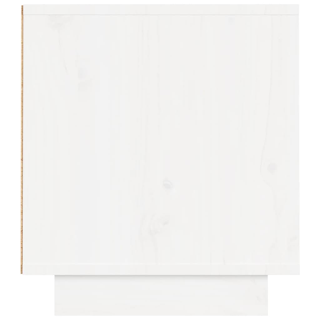 Mobile Porta TV Bianco 140x35x40 cm in Legno Massello di Pino 840413