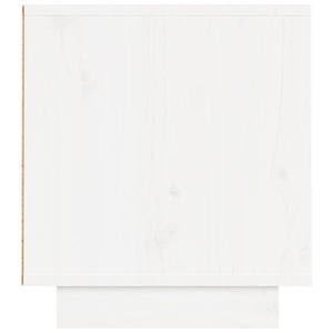 Mobile Porta TV Bianco 140x35x40 cm in Legno Massello di Pino 840413