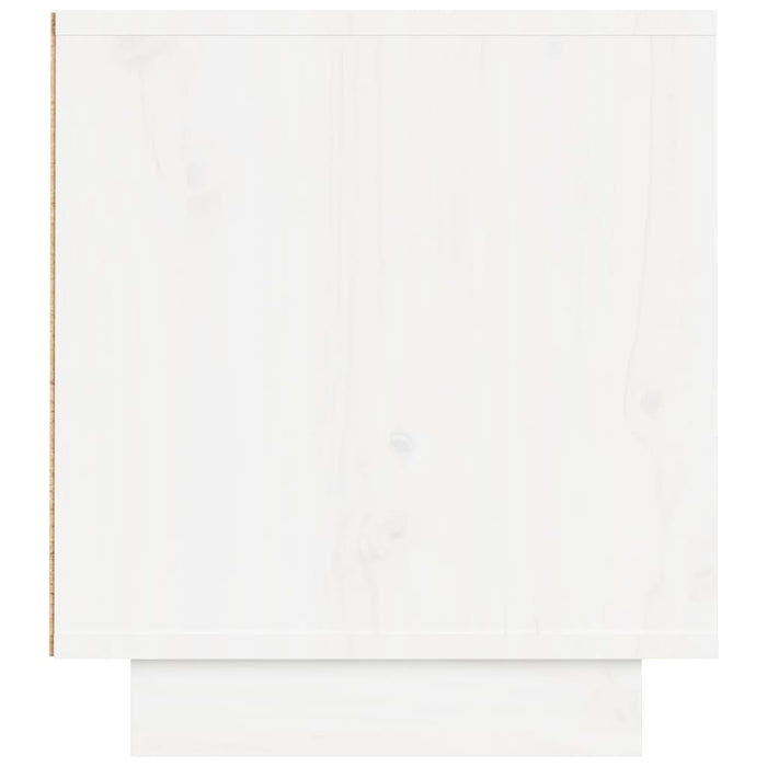 Mobile Porta TV Bianco 140x35x40 cm in Legno Massello di Pino 840413