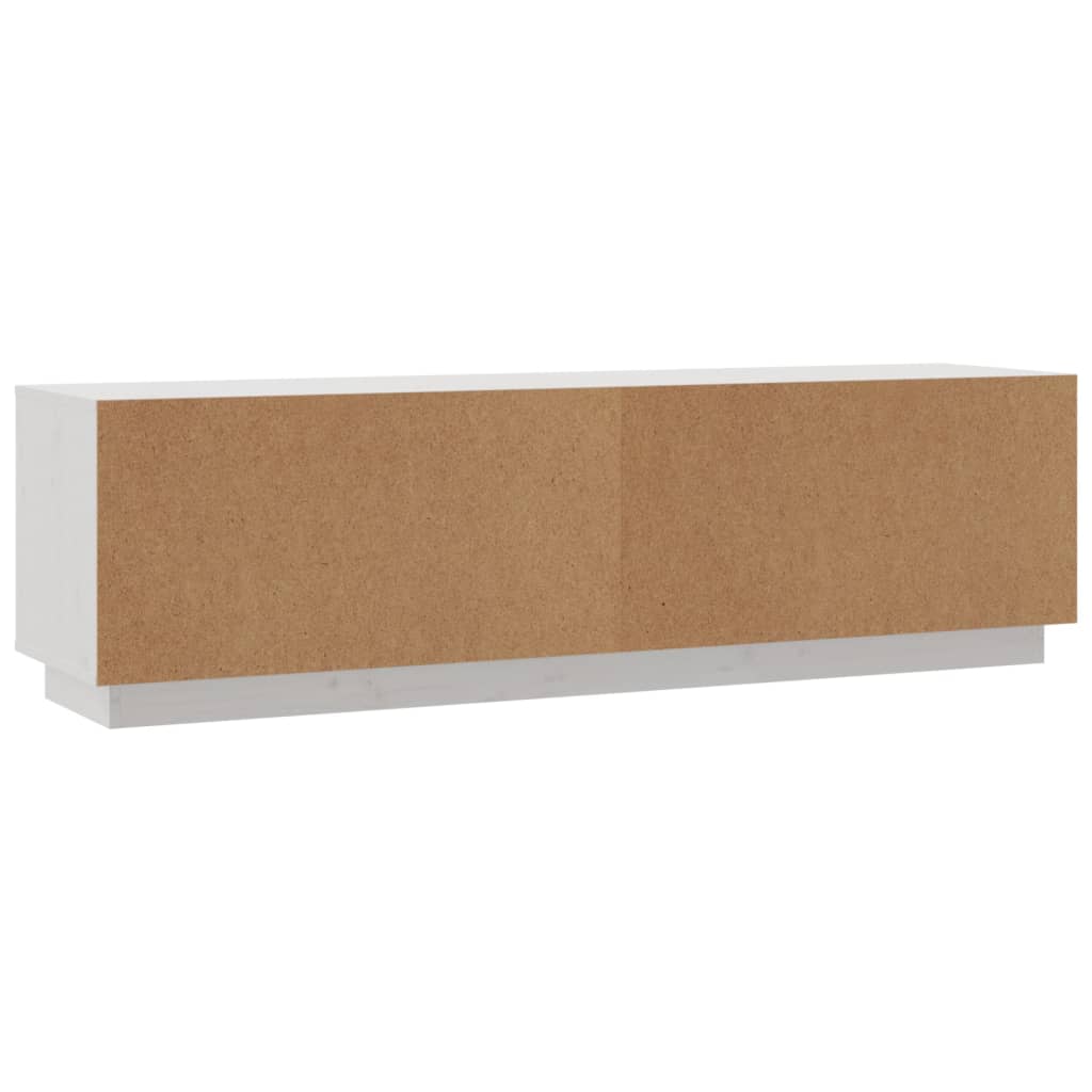Mobile Porta TV-Mobile per TV-Credenza TV Bianco 140x35x40 cm in Legno Massello di Pino