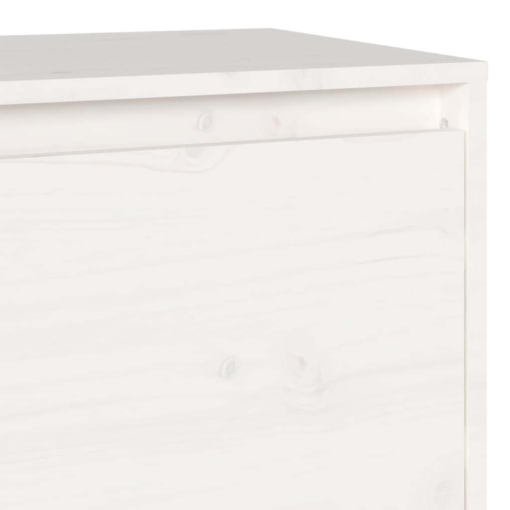 Mobile Porta TV-Mobile per TV-Credenza TV Bianco 140x35x40 cm in Legno Massello di Pino