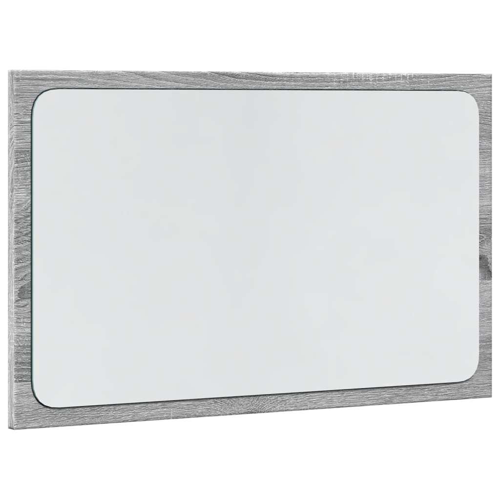 Specchio da Bagno con LED-Specchio per Bagno Grigio Sonoma 60x8,5x38 cm Truciolato