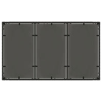 Tavolo da Giardino Piano in Vetro Nero 150x90x75 cm Polyrattan 365531