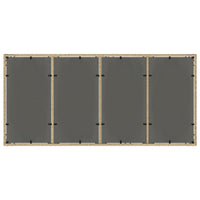 Tavolo da Giardino Piano in Vetro Beige 190x90x75 cm Polyrattan 365539