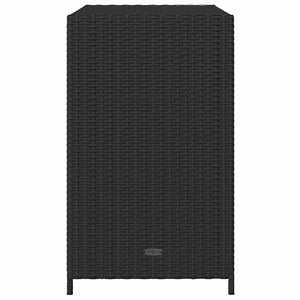 Armadietto Portaoggetti da Giardino Nero 83x45x76 cm Polyrattan 365543