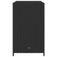 Armadietto Portaoggetti da Giardino Nero 83x45x76 cm Polyrattan