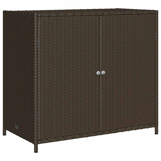 Armadietto Portaoggetti Giardino-Armadio per esterni Marrone 83x45x76 cm Polyrattan