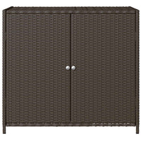 Armadietto Portaoggetti Giardino Marrone 83x45x76 cm Polyrattan 365544