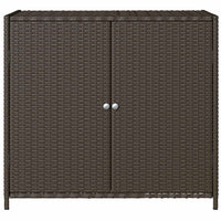 Armadietto Portaoggetti Giardino-Armadio per esterni Marrone 83x45x76 cm Polyrattan