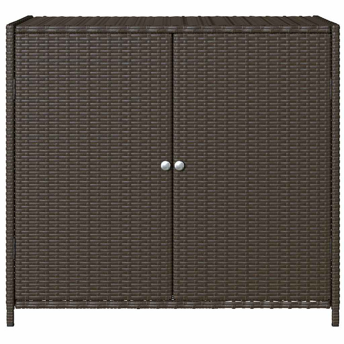 Armadietto Portaoggetti Giardino-Armadio per esterni Marrone 83x45x76 cm Polyrattan