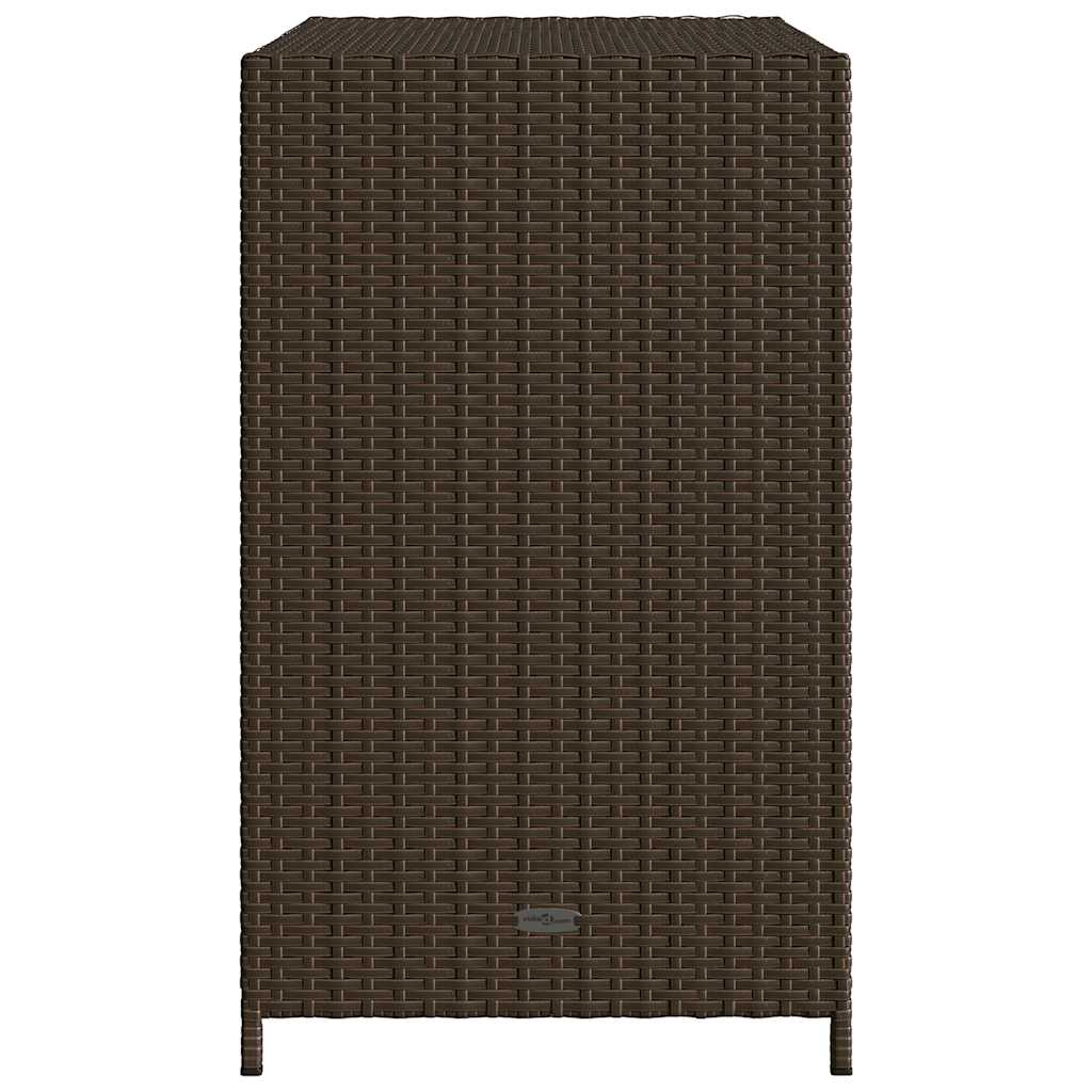 Armadietto Portaoggetti Giardino-Armadio per esterni Marrone 83x45x76 cm Polyrattan