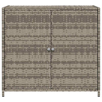 Armadietto Portaoggetti Giardino Grigio 83x45x76 cm Polyrattan 365545