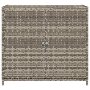 Armadietto Portaoggetti Giardino Grigio 83x45x76 cm Polyrattan 365545