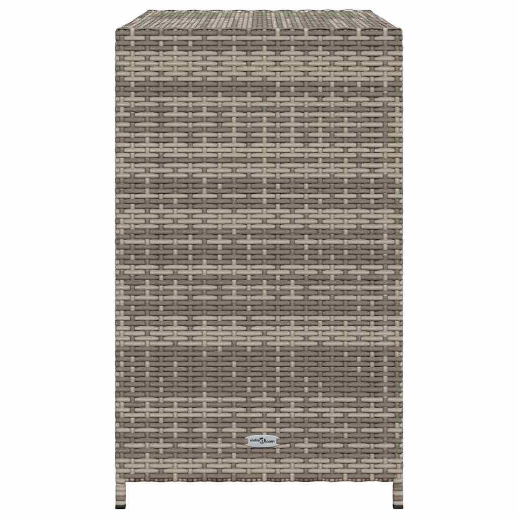 Armadietto Portaoggetti Giardino Grigio 83x45x76 cm Polyrattan 365545