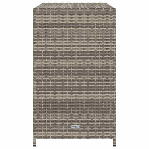 Armadietto Portaoggetti Giardino Grigio 83x45x76 cm Polyrattan 365545