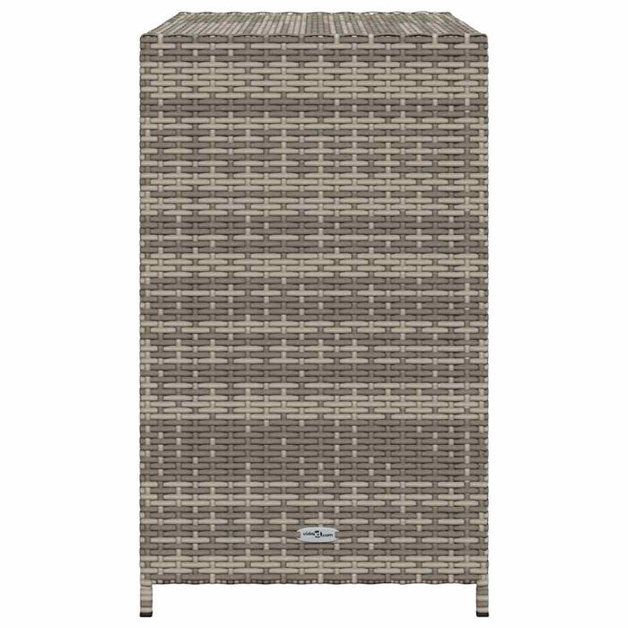 Armadietto Portaoggetti Giardino Grigio 83x45x76 cm Polyrattan 365545