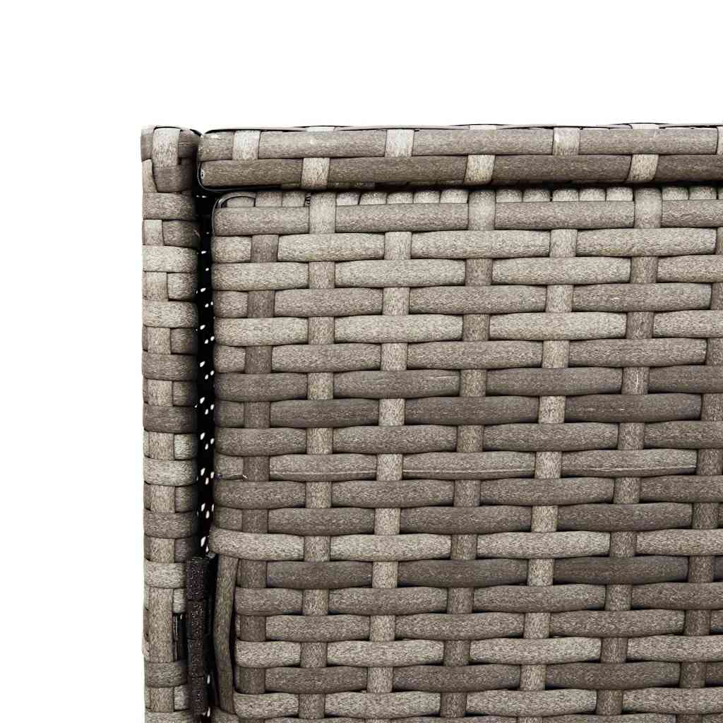 Armadietto Portaoggetti Giardino Grigio 83x45x76 cm Polyrattan 365545