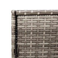 Armadietto Portaoggetti Giardino Grigio 83x45x76 cm Polyrattan 365545