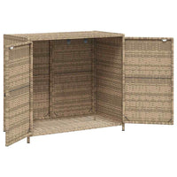 Armadietto Portaoggetti Giardino Beige 83x45x76 cm Polyrattan 365546
