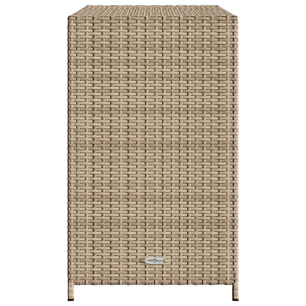Armadietto Portaoggetti Giardino Beige 83x45x76 cm Polyrattan 365546