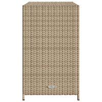 Armadietto Portaoggetti Giardino Beige 83x45x76 cm Polyrattan 365546
