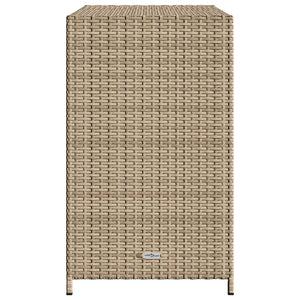 Armadietto Portaoggetti Giardino Beige 83x45x76 cm Polyrattan 365546