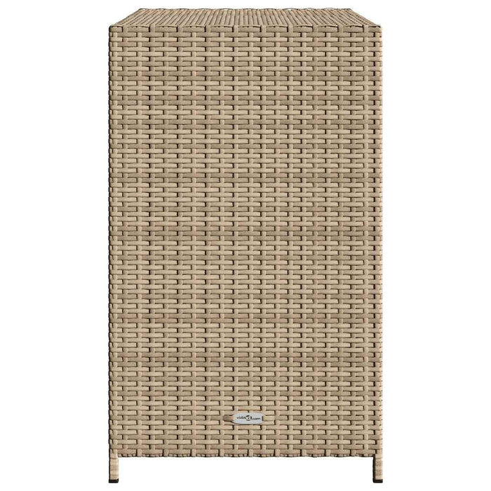 Armadietto Portaoggetti Giardino Beige 83x45x76 cm Polyrattan 365546