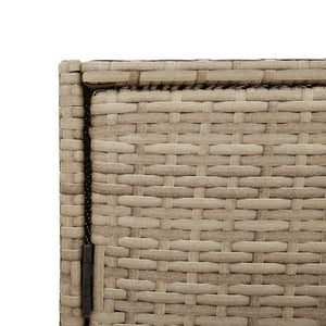 Armadietto Portaoggetti Giardino Beige 83x45x76 cm Polyrattan 365546