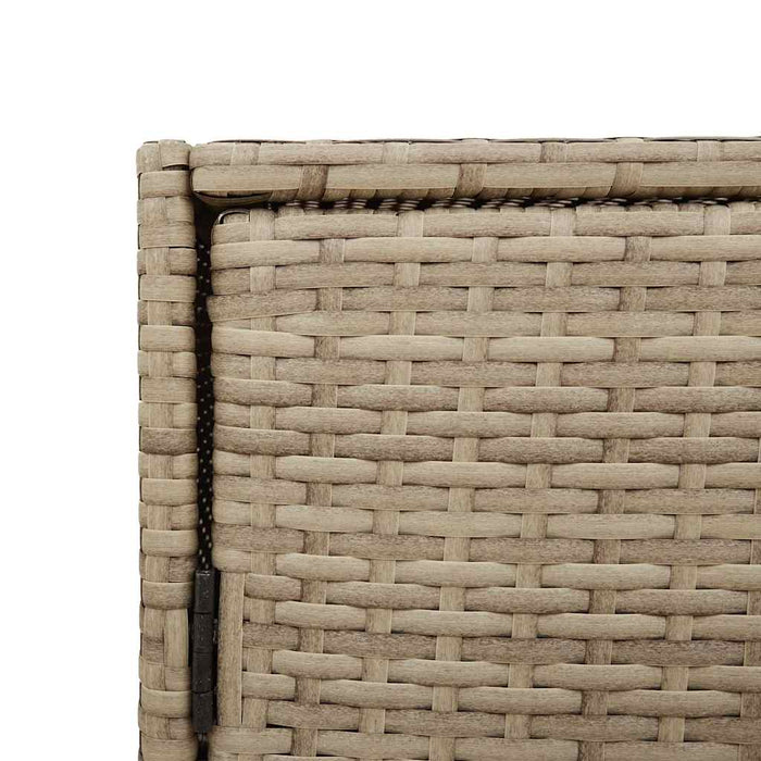 Armadietto Portaoggetti Giardino Beige 83x45x76 cm Polyrattan 365546
