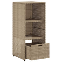 Armadietto Portaoggetti Giardino-Armadio per esterni Beige 50x55x115cm Polyrattan