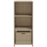 Armadietto Portaoggetti Giardino-Armadio per esterni Beige 50x55x115cm Polyrattan