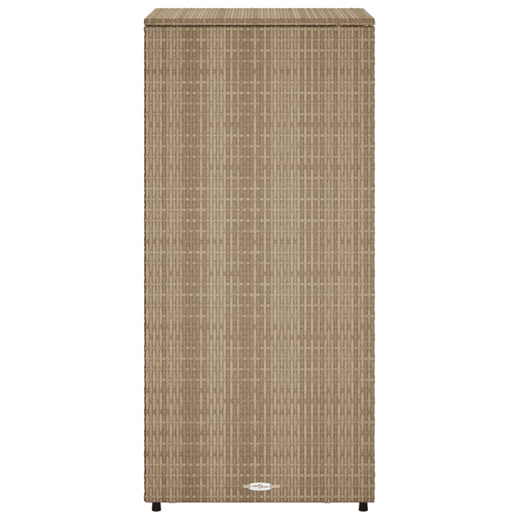 Armadietto Portaoggetti Giardino-Armadio per esterni Beige 50x55x115cm Polyrattan