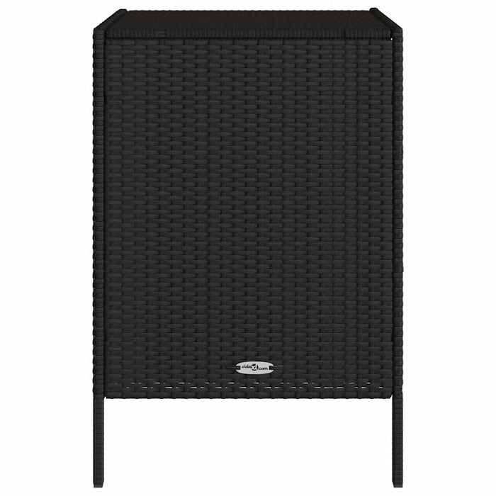 Armadietto Portaoggetti da Giardino Nero 55x59x80cm Polyrattan 365551