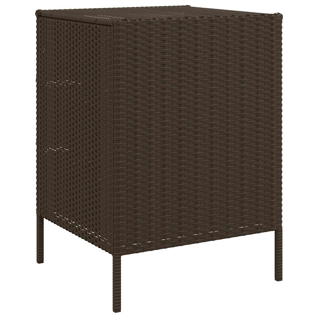 Armadietto Portaoggetti Giardino Marrone 55x59x80cm Polyrattan 365552