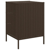 Armadietto Portaoggetti Giardino Marrone 55x59x80cm Polyrattan 365552