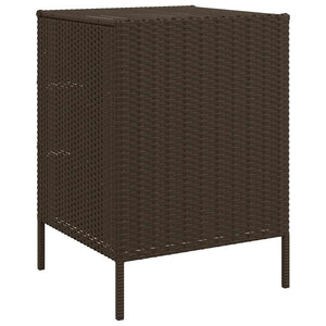 Armadietto Portaoggetti Giardino Marrone 55x59x80cm Polyrattan 365552