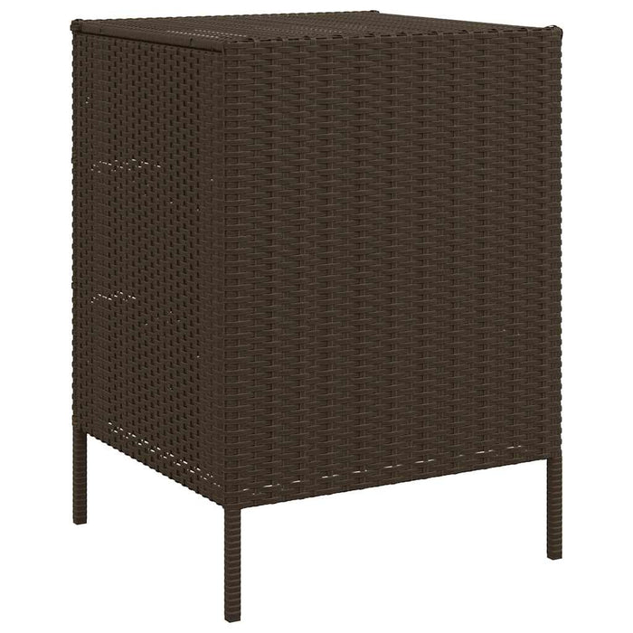 Armadietto Portaoggetti Giardino Marrone 55x59x80cm Polyrattan 365552