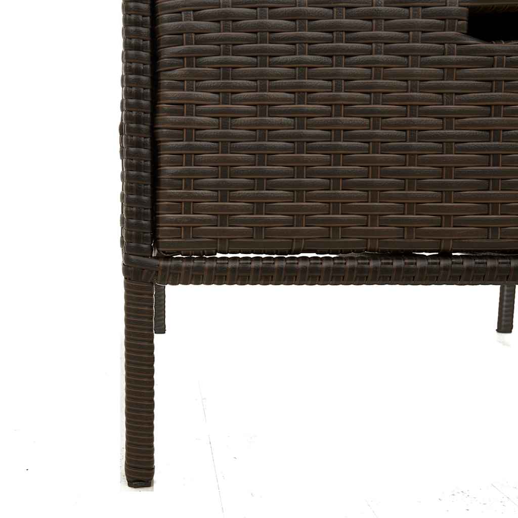 Armadietto Portaoggetti Giardino Marrone 55x59x80cm Polyrattan 365552